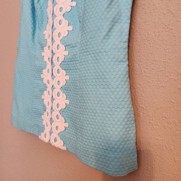 Lilly Pulitzer Annabelle Magnolia Lace Halter Top Breakwater Blue Size 00 - Picture 7 of 13